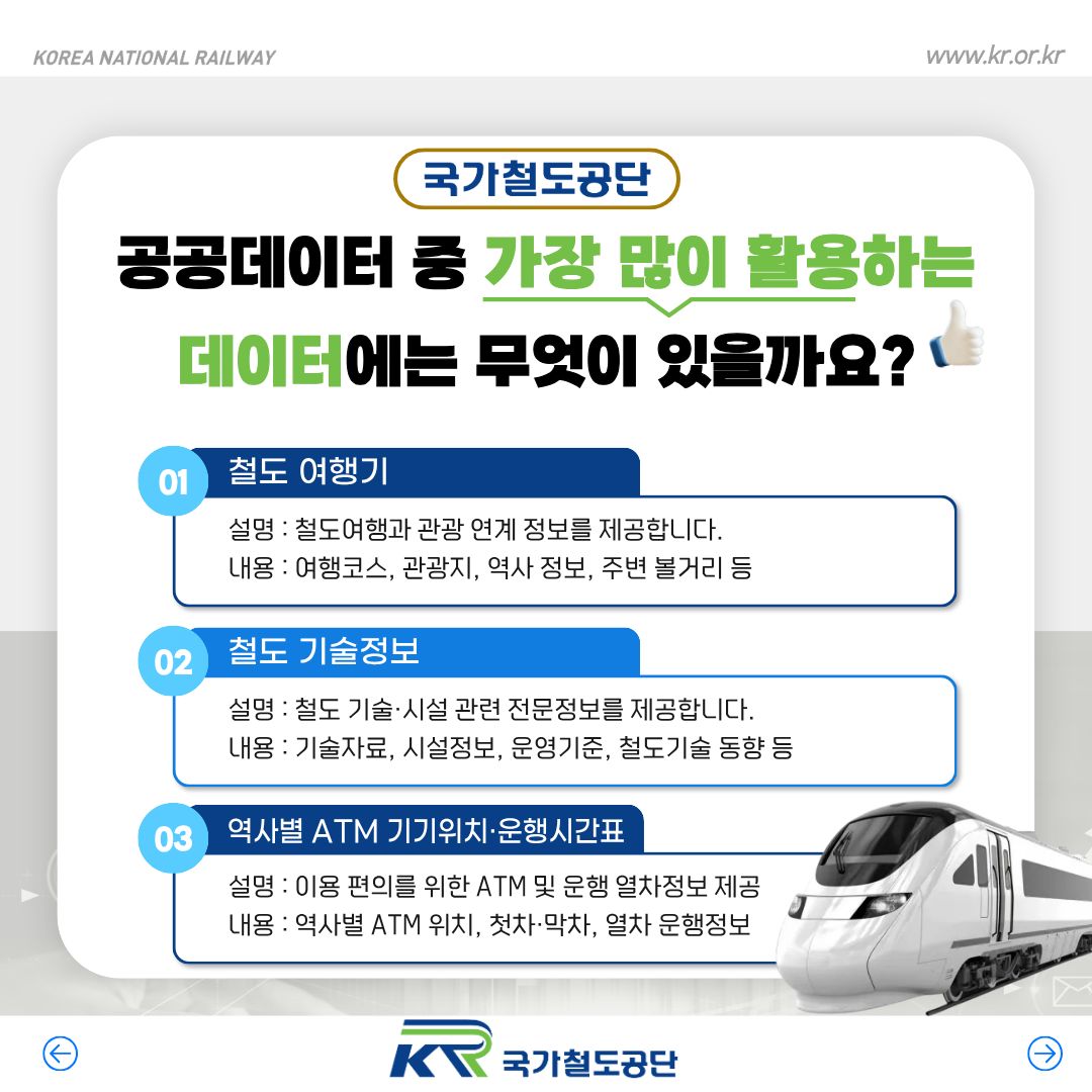 국가철도공단 공공데이터 소개 5페이지