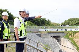 첨부 이미지: 20240619 충북선, 중부내륙선 수해복구 현장점검2