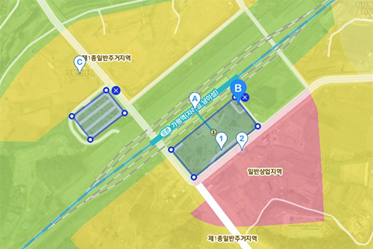 도시관리계획도 이미지 - 제1종일반거주지역, 가평역, 일반상업지역