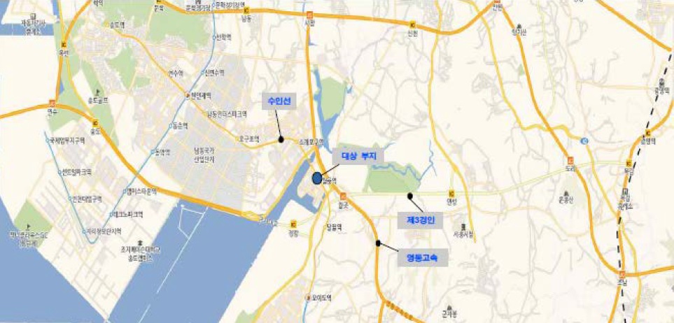 월곶역 위치도
