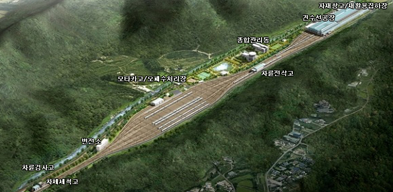 용문 차량기지 조감도